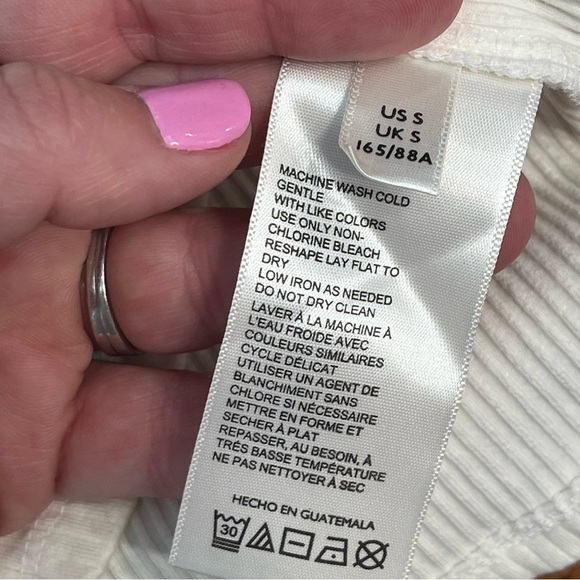 Maeve by Anthropologie ivory ribbed turtleneck long sleeve blouse size medium - Picture 3 of 7